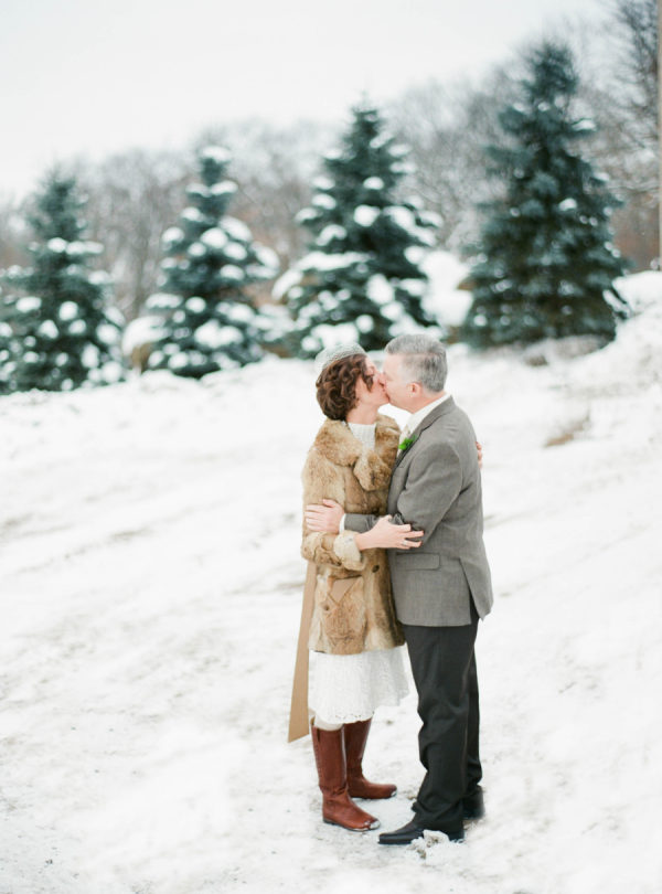 Intimate Wisconsin Winter Lodge Wedding