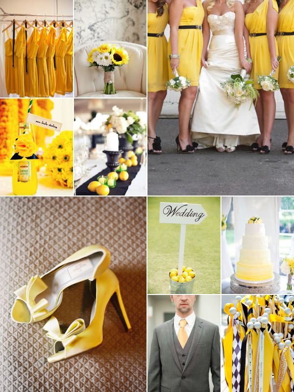 Yellow Weddings Lemon Zest and Sunflower Yellow Weddings