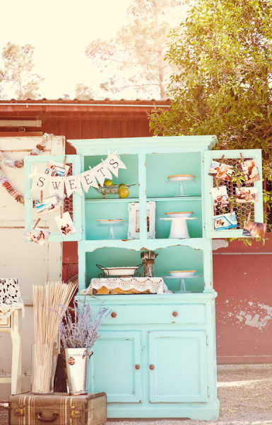 Turquoise Dessert Hutch