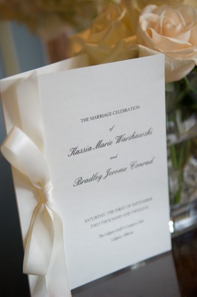 Calgary wedding stationery